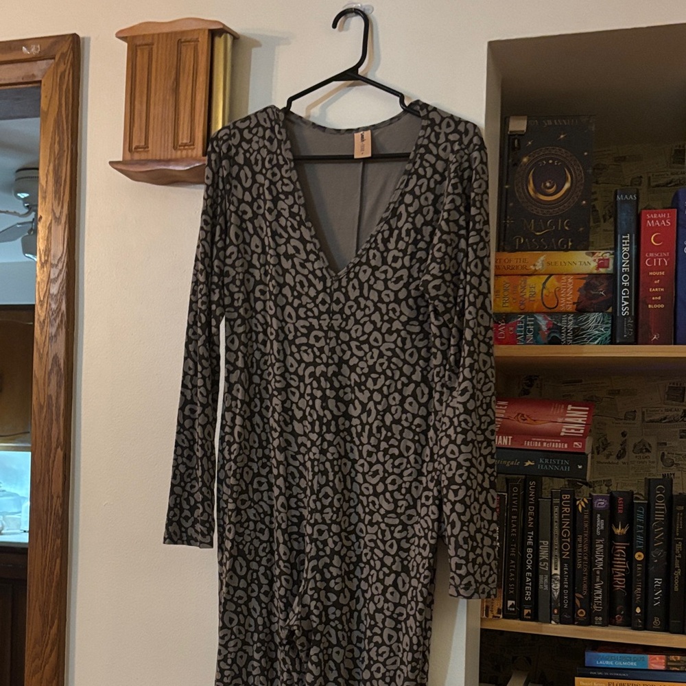 Smash + Tess Black and Gray Long Sleeve Jumpsuit